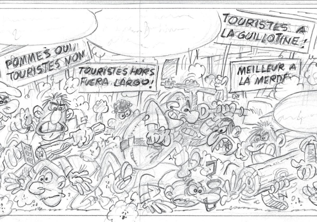 Una de las viñetas a lápiz de 'Paris 2024'