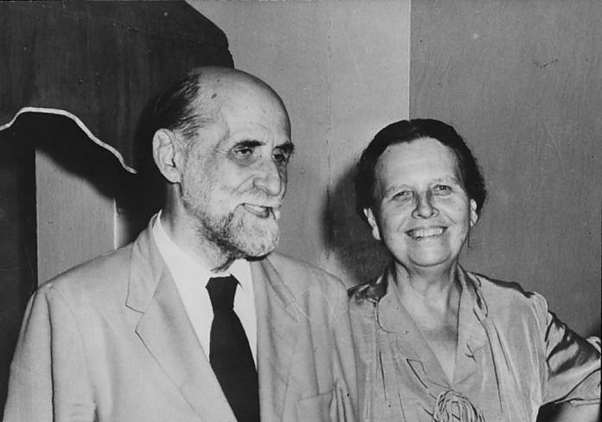 Uno de los últimos retratos de Juan Ramón Jiménez y Zenobia Camprubí, en Puerto Rico.