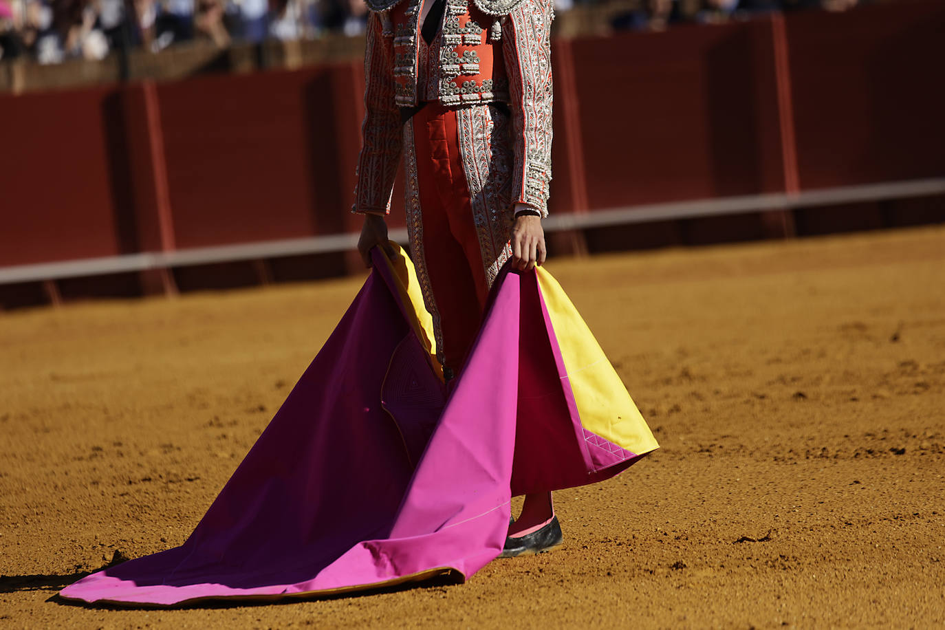 Corrida del 11 de abril en la Maestranza con los toreros Morante de la Puebla, José María Manzanares y Pablo Aguado