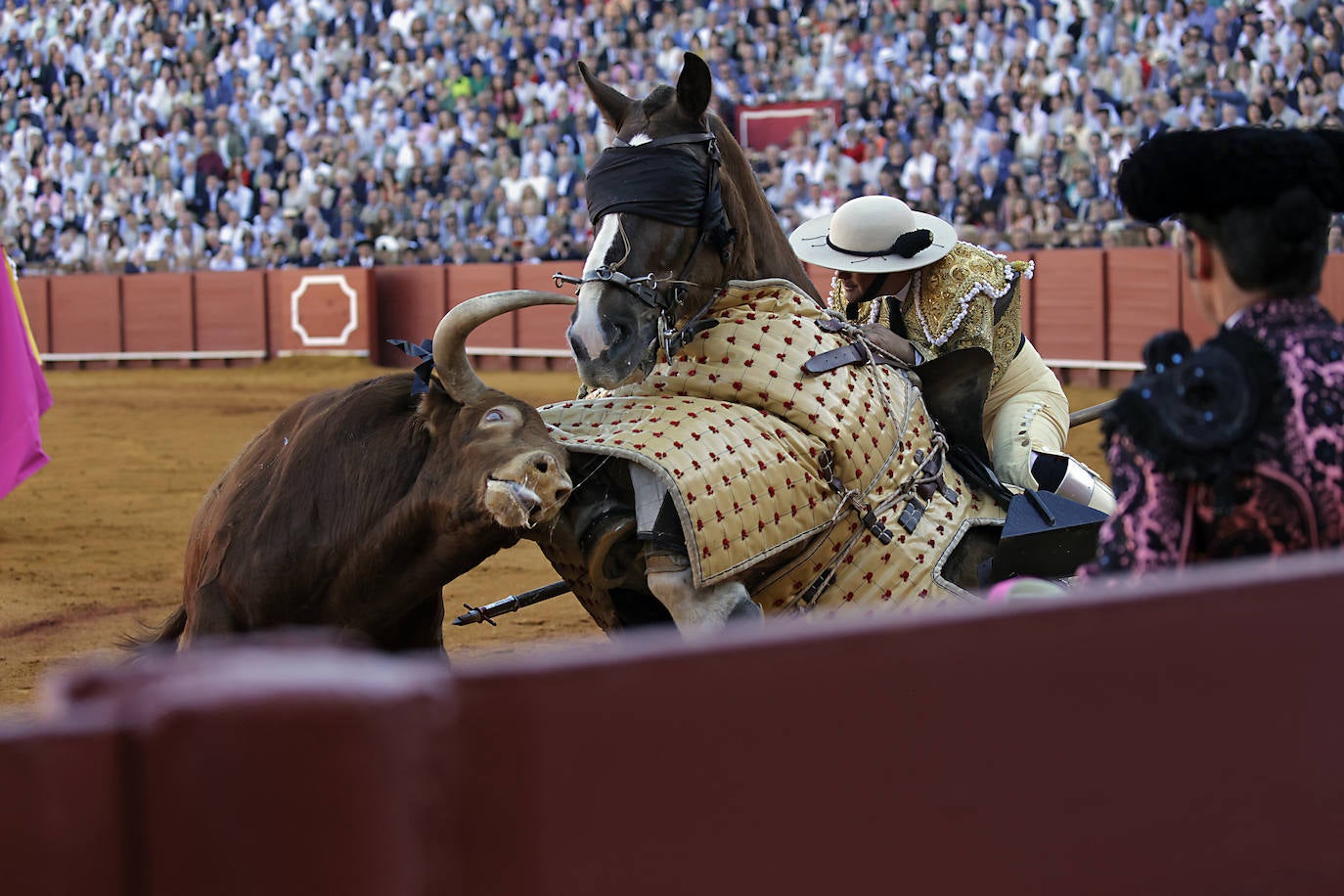 Corrida del 11 de abril en la Maestranza con los toreros Morante de la Puebla, José María Manzanares y Pablo Aguado