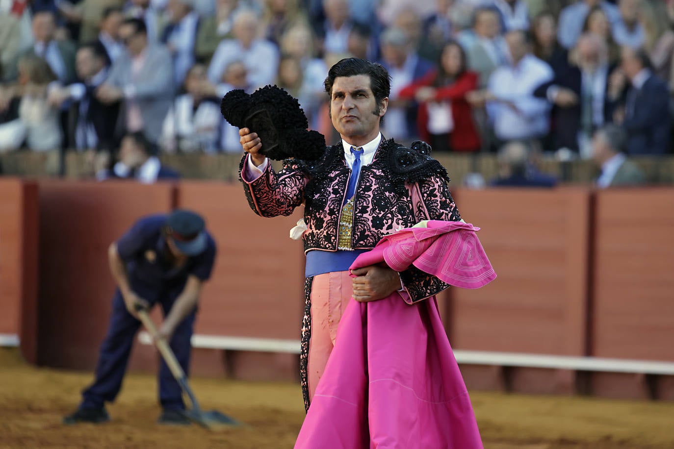 Morante de la Puebla, en la corrida del 11 de abril en la Maestranza de Sevilla