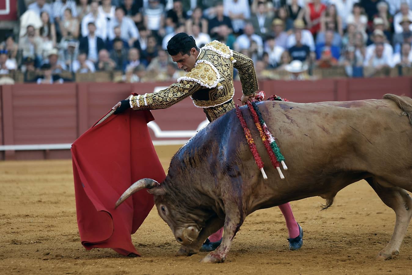 Alejandro Talavante, en su actuación este viernes en el coso sevillano