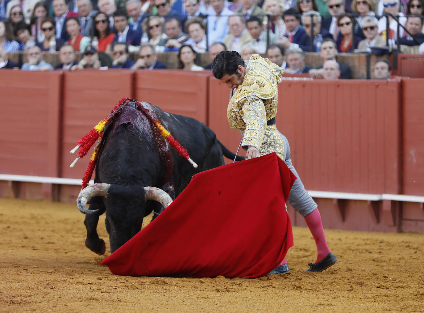 Morante de la Puebla, en la corrida del 15 de abril en la Maestranza de Sevilla
