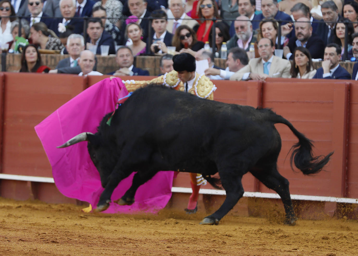 Juan Ortega, en la corrida del 15 de abril en la Maestranza de Sevilla