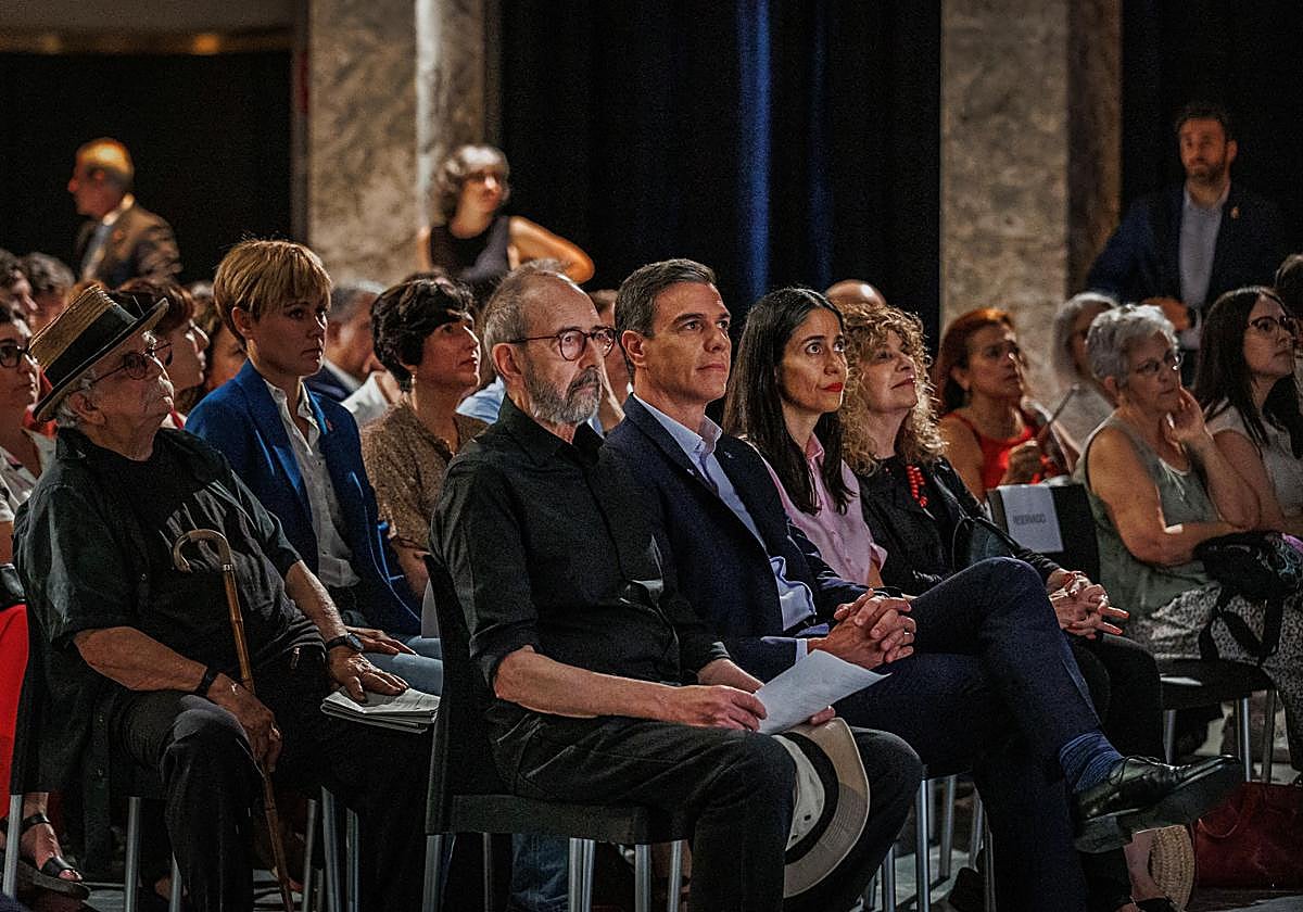 Pedro Sánchez, en un acto cultural de la pasada campaña