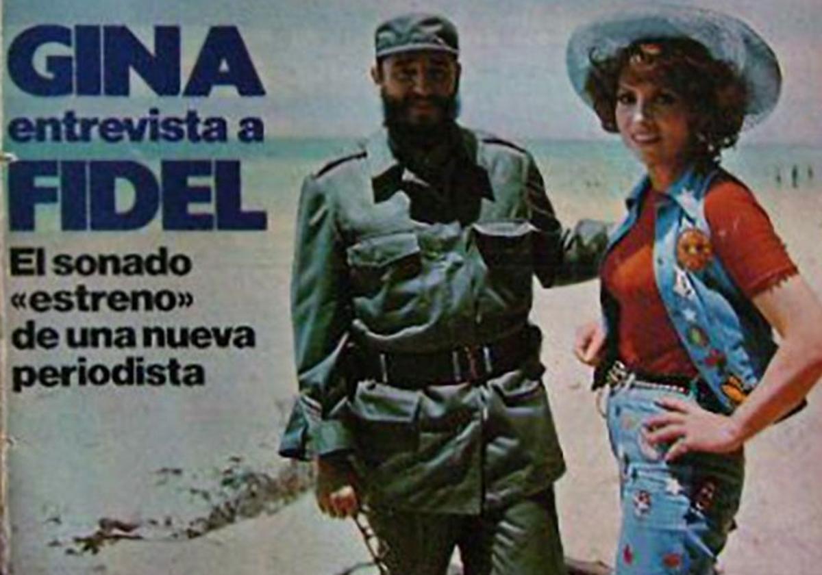 Portada de 'Gaceta Ilustrada' con Fidel Castro y Gina Lollobrigida