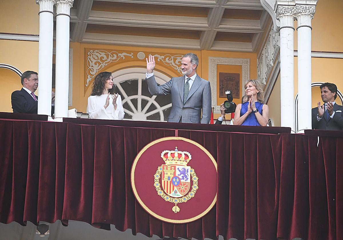 Felipe VI, en la corrida de la Prensa de este miércoles, 5 de junio de 2024