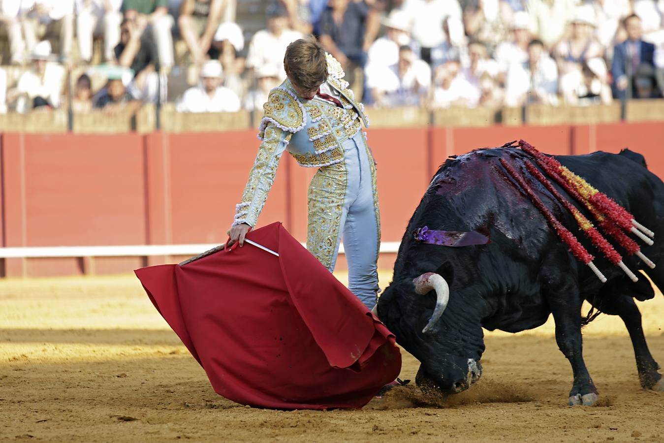 Novillada de abono en la Maestranza para Manuel Román, Javier Zulueta y Diego Bastos