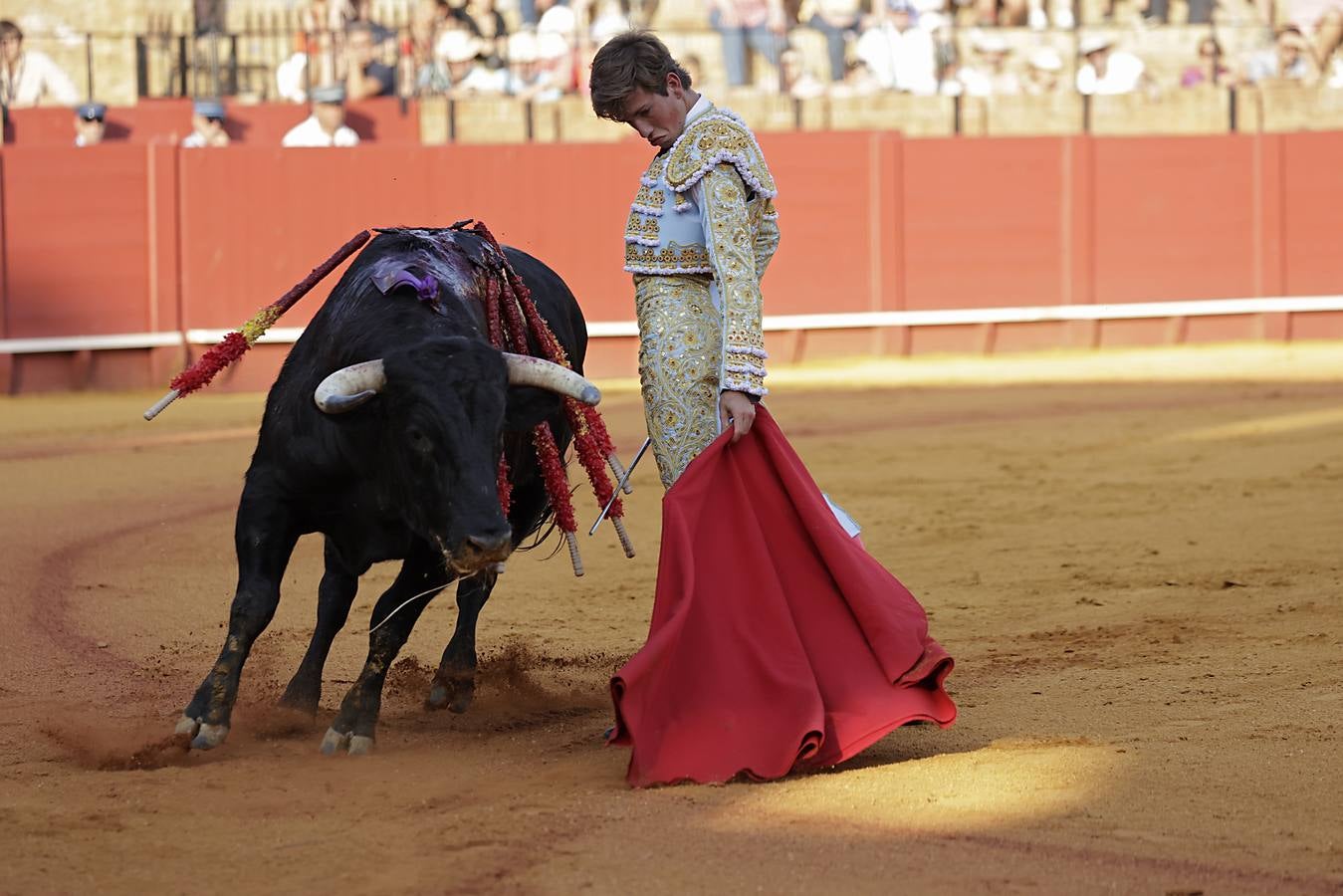 Novillada de abono en la Maestranza para Manuel Román, Javier Zulueta y Diego Bastos