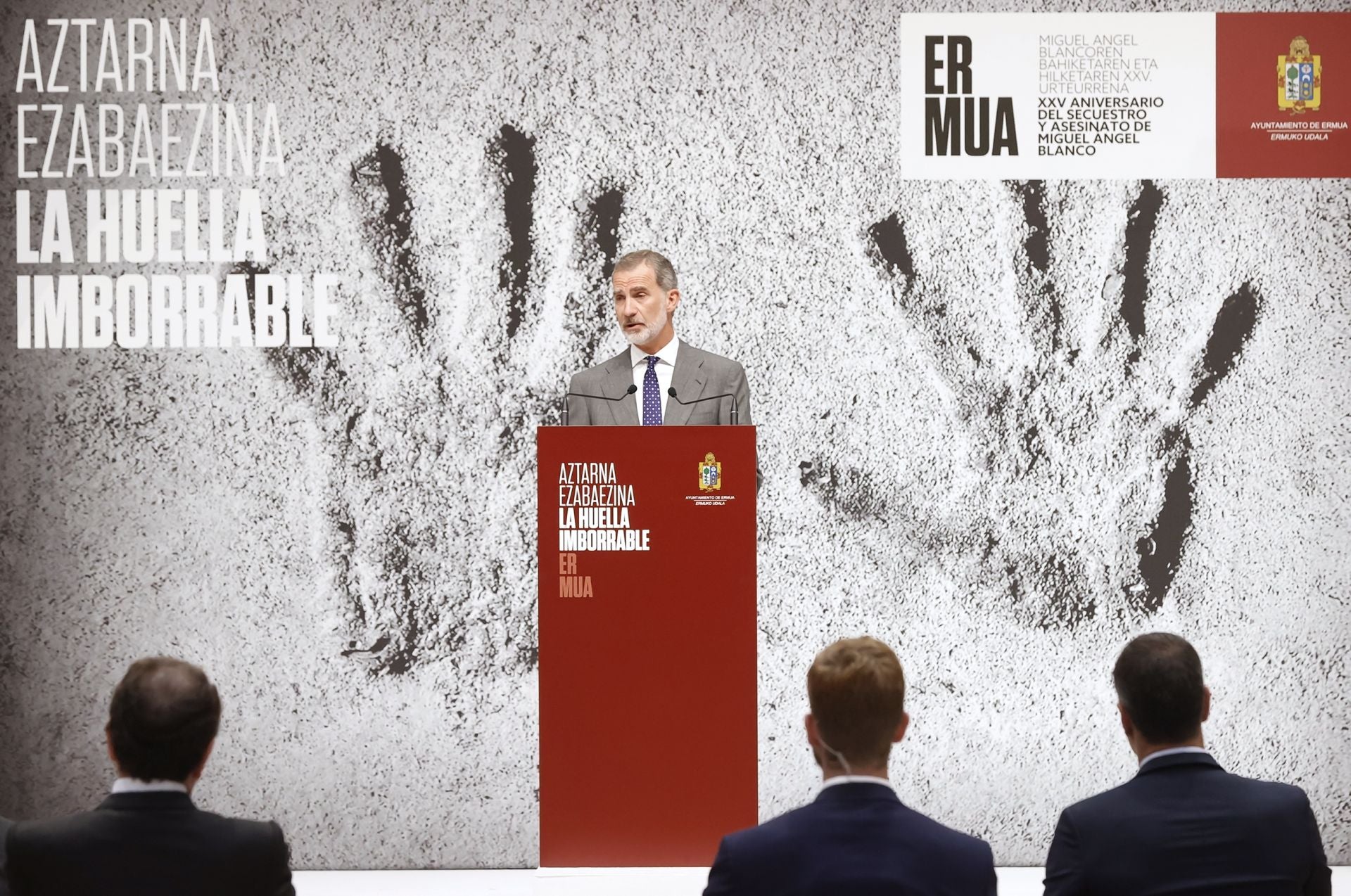 El Rey preside en Ermua el acto de homenaje por el 25º aniversario del asesinato de Miguel Ángel Blanco