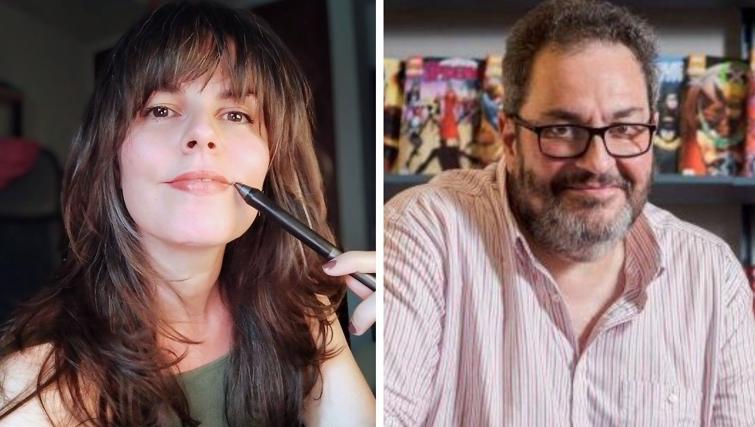 Aneke y Carlos Portela, dibujante y guionista de 'La boda' respectivamente