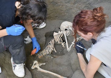 Nuevos hallazgos en Pompeya: restos de dos víctimas de la erupción del Vesubio