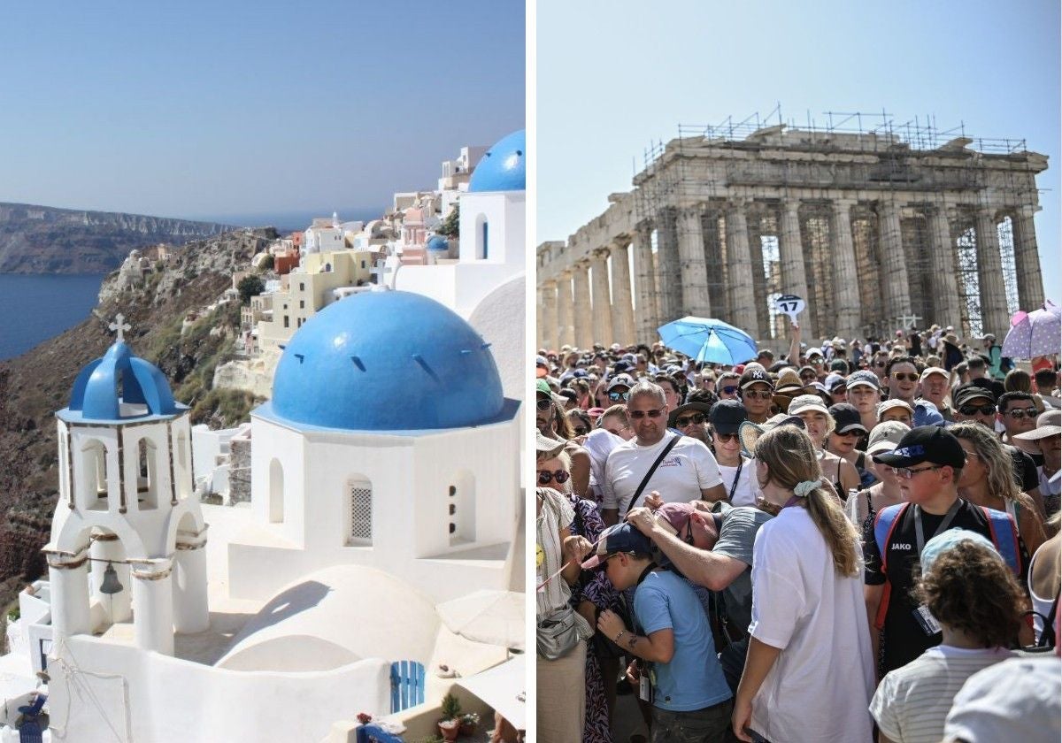 Santorini y la Acrópolis, dos de los mayores atractivos turísticos de Grecia