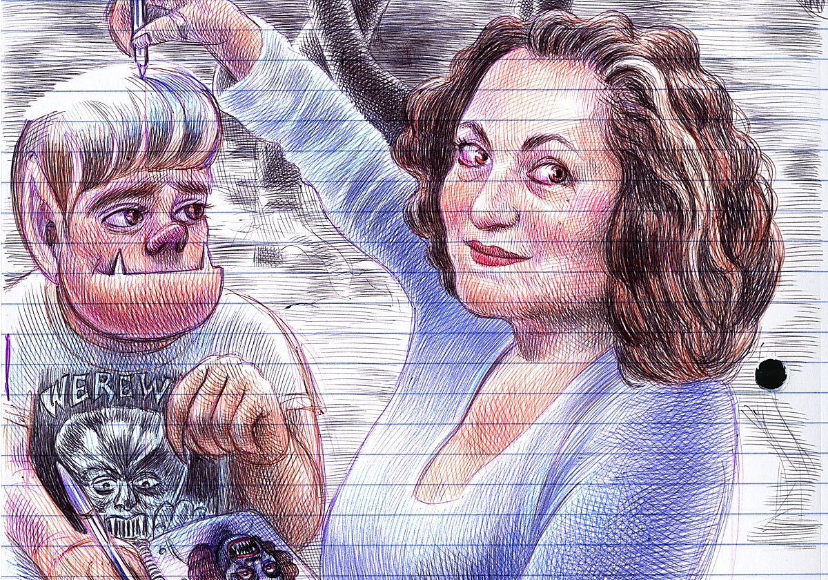 Autorretrato de Emil Ferris y de su 'álter ego' y protagonista Karen Reyes