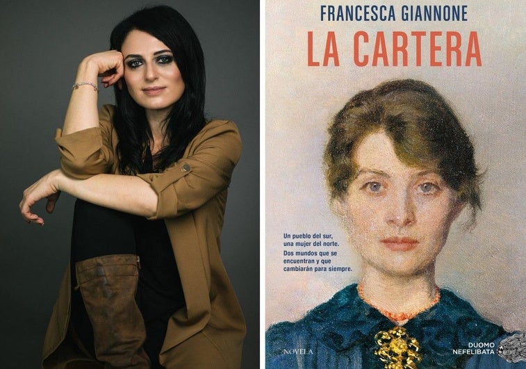 Francesca Giannone junto a un ejemplar de su libro