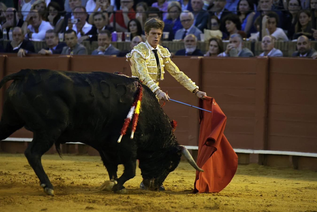 Borja Jiménez, en la segunda corrida de la Feria de San Miguel de Sevilla 2024