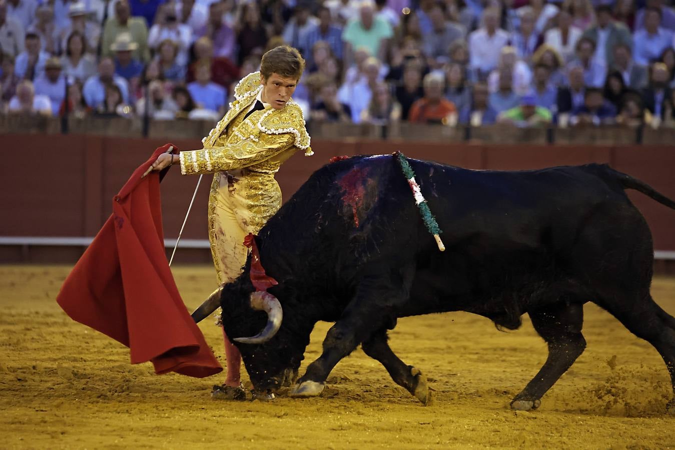 Borja Jiménez, en la segunda corrida de la Feria de San Miguel de Sevilla 2024