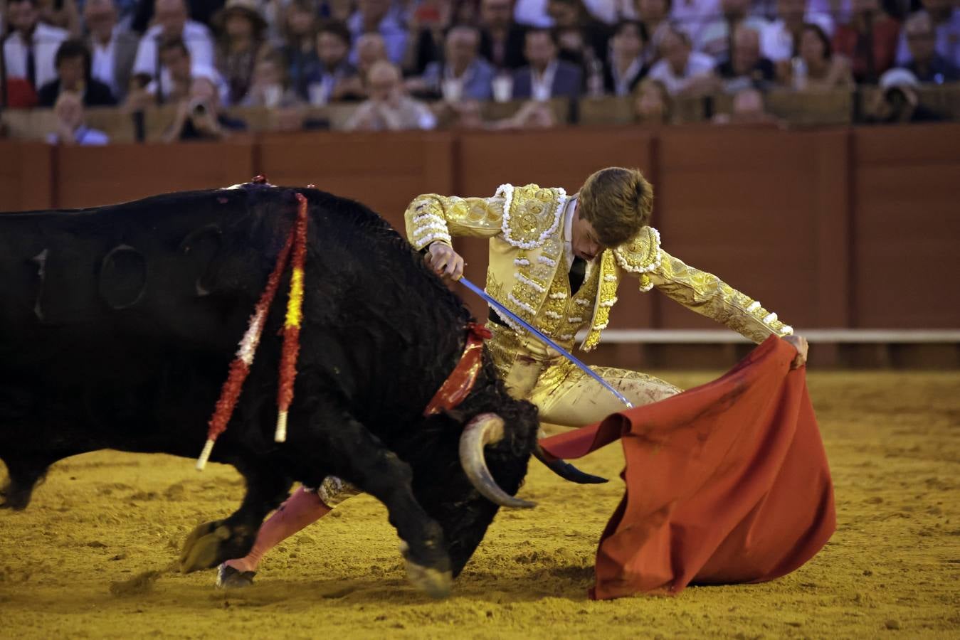 Borja Jiménez, en la segunda corrida de la Feria de San Miguel de Sevilla 2024