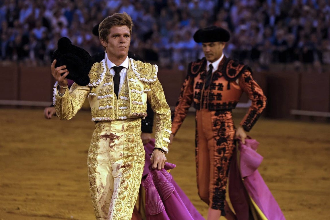 Borja Jiménez, en la segunda corrida de la Feria de San Miguel de Sevilla 2024