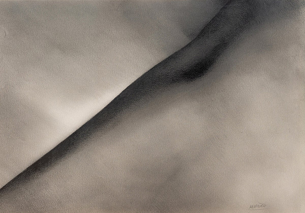 Uno de los grafitos sobre papel sin título de la autora canaria