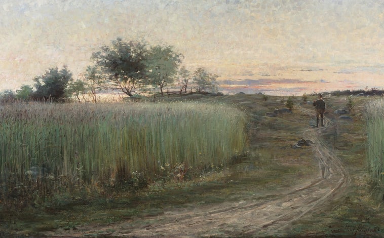 Imagen principal - De arriba abajo, 'Paisaje estival (Sommarlandskap)', de 1888; 'Sin título, De la observación de flores y árboles' (1922); y 'El árbol del conocimiento, Serie W. Número 1' (1913)