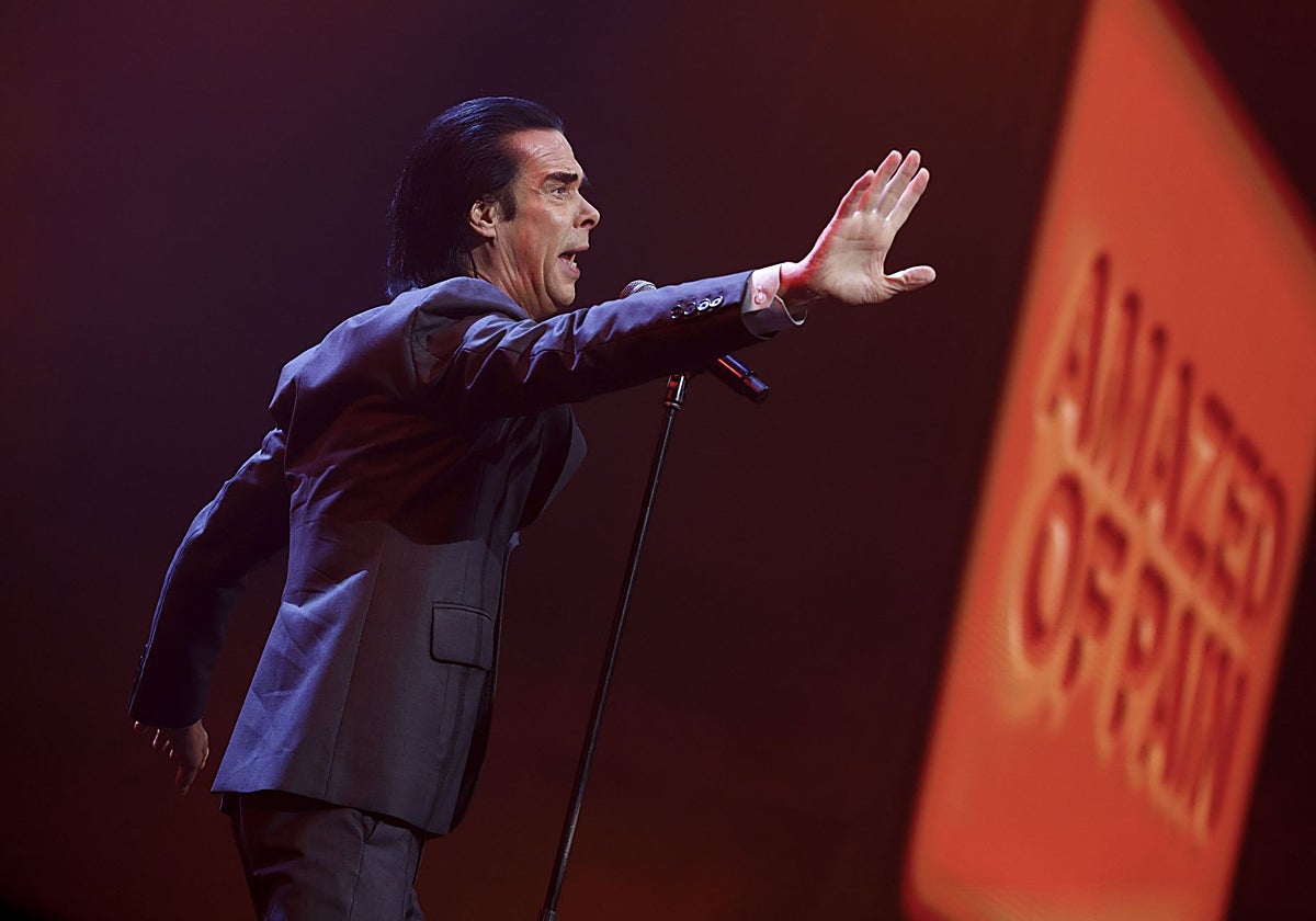 Nick Cave, durante su actuación en Barcelona