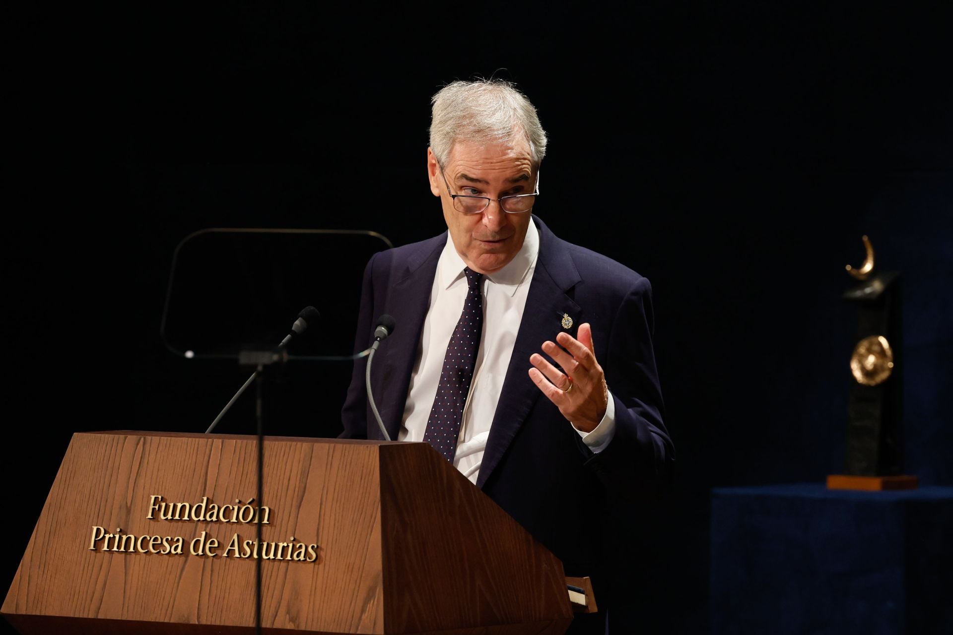 Michael Ignatieff, galardonado con el Premio de Ciencias Sociales, durante su intervención en la ceremonia