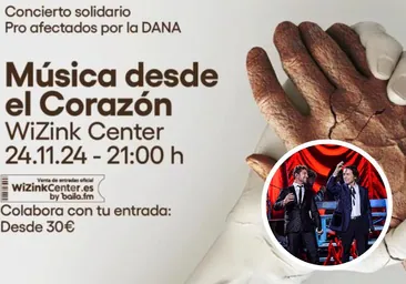 Entradas para el concierto solidario por la DANA en Madrid: fecha, cartel, precio y cuándo se pueden comprar las entradas