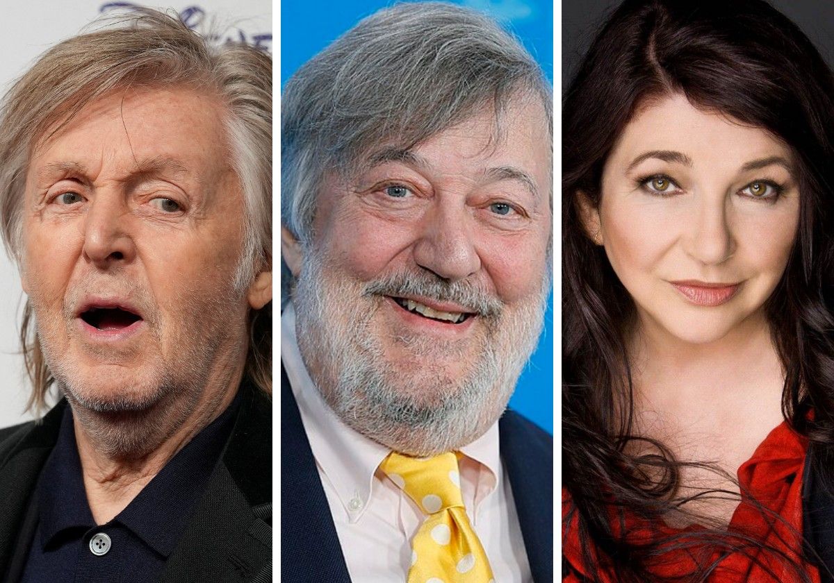 Paul McCartney, Stephen Fry y Kate Bush