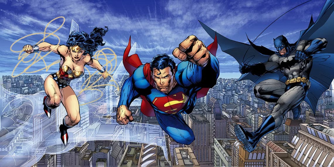 Wonder Woman, Superman y Batman, superhéroes de DC Cómics