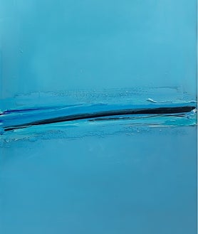 Imagen secundaria 2 - De arriba, abajo, montaje de la muestra de Canogar en CentoCentro; 'Sin título' (1955); y 'Fisura' (2024)