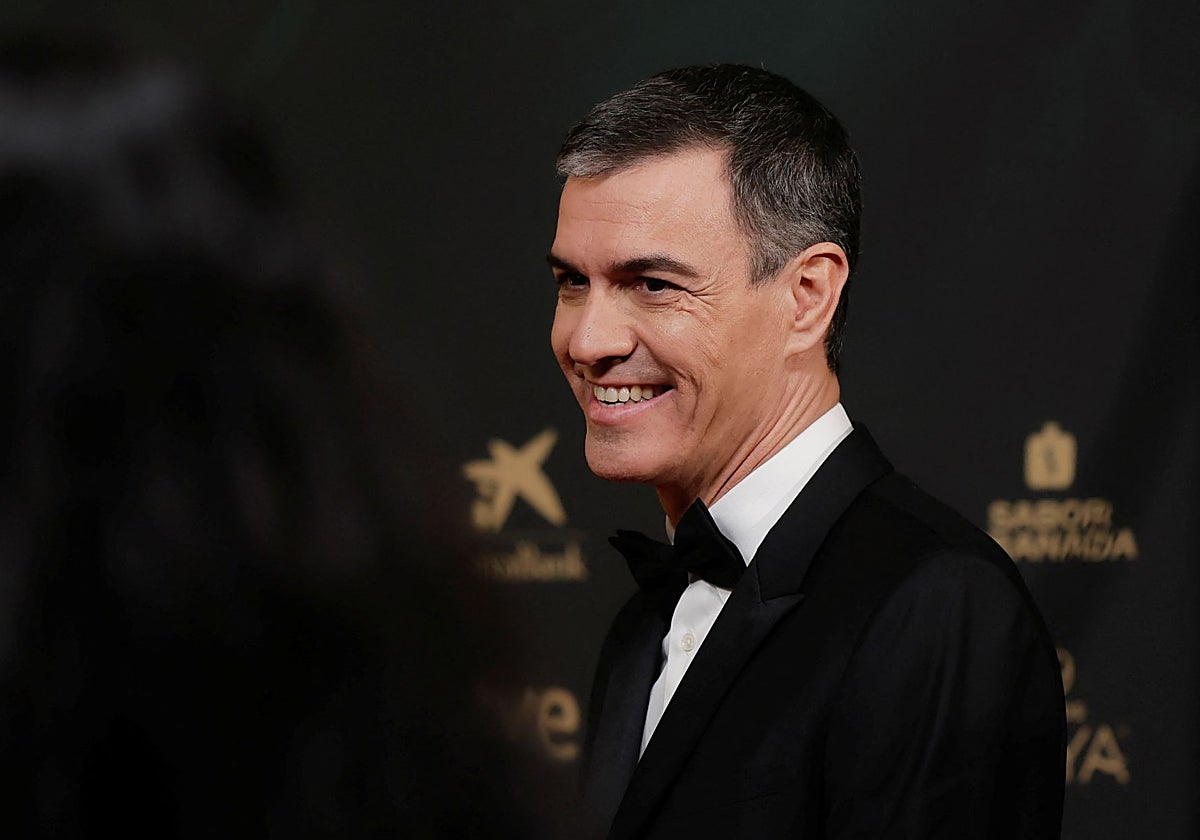 Pedro Sánchez, en el inicio de la ceremonia de los premios Goya
