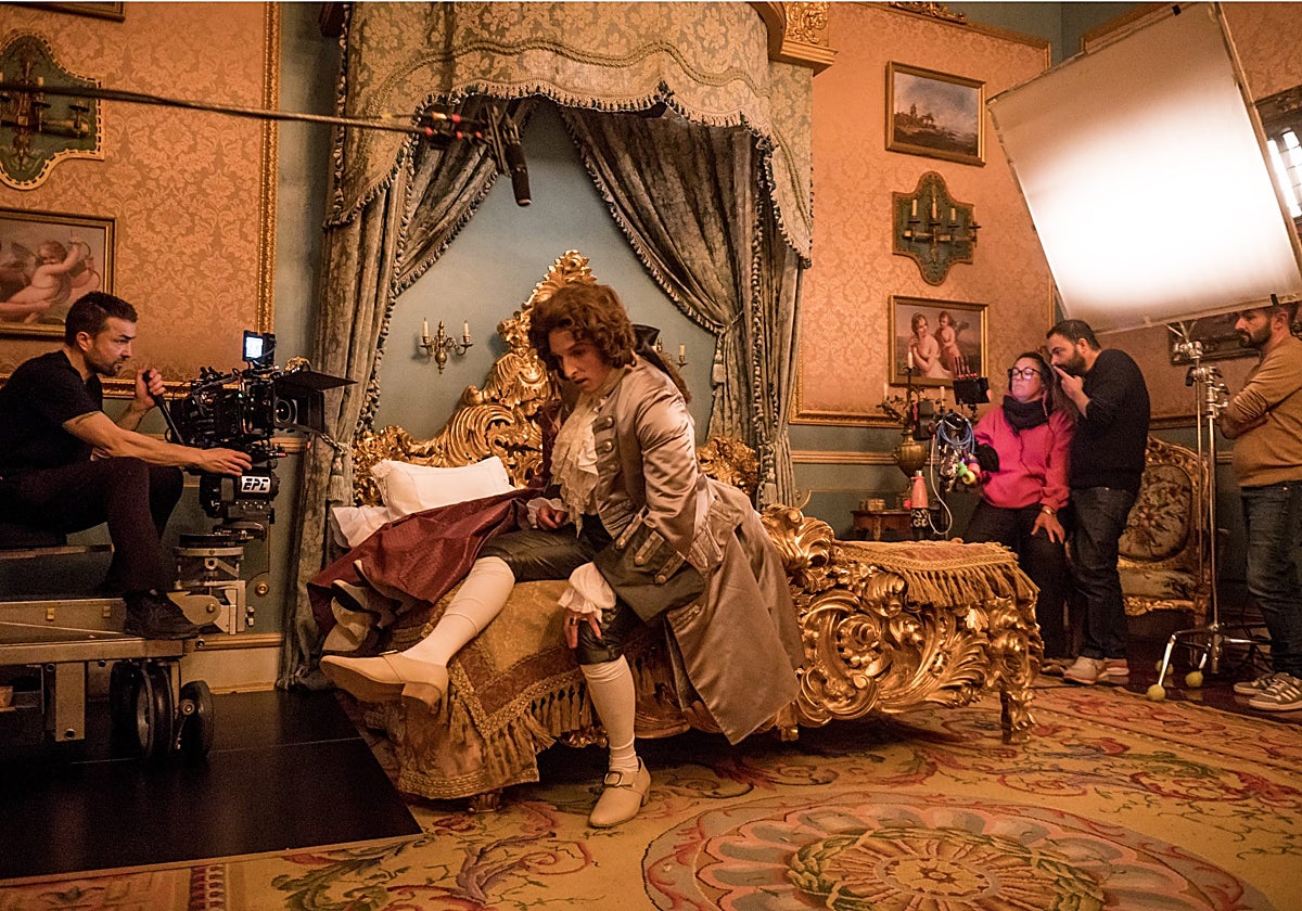 Un momento del rodaje de 'La vida breve'