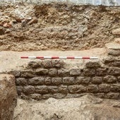 Un fragmento de muro de la basílica romana