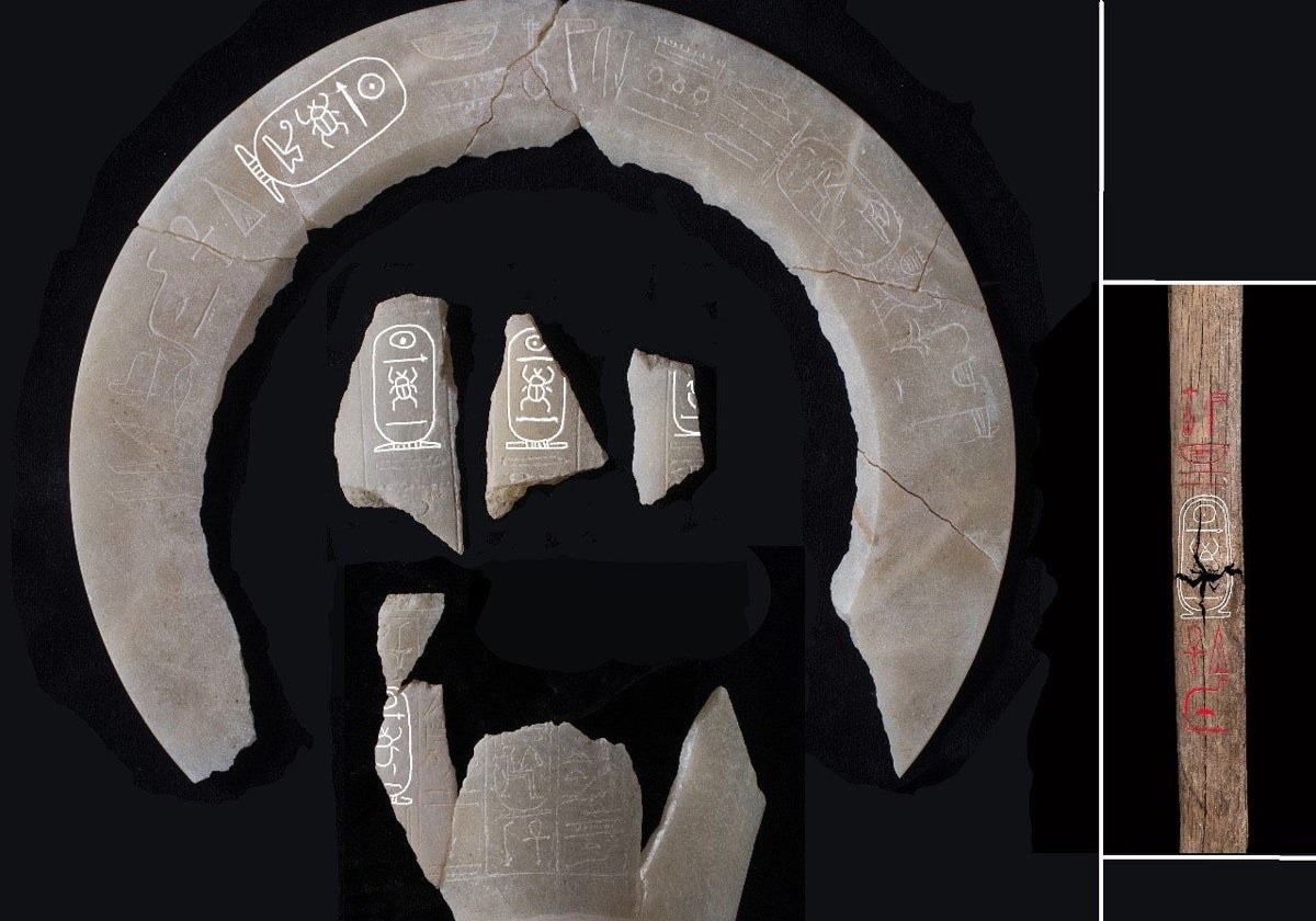 Inscripciones que han servido para identificar la tumba de Tutmosis II
