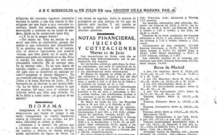 Imagen - 'Diorama' de Antonio Azpeitúa publicado el 23 de julio de 1924