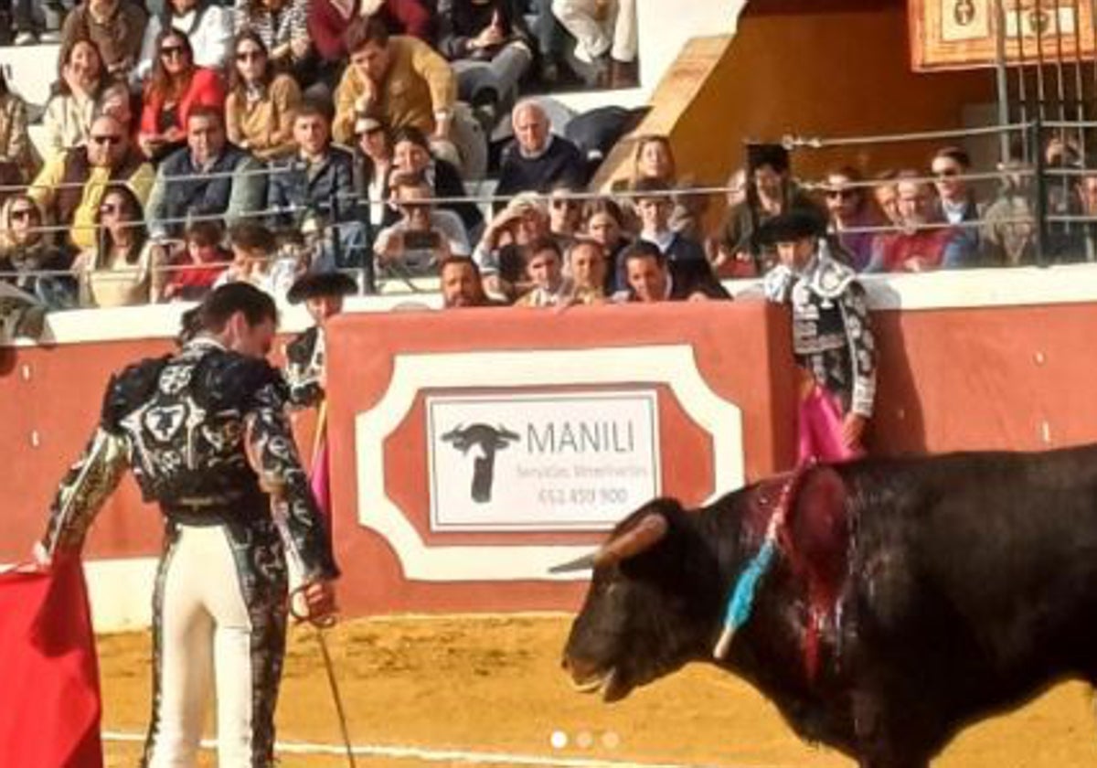 Juanillo Bohórquez durante la novillada del pasado sábado