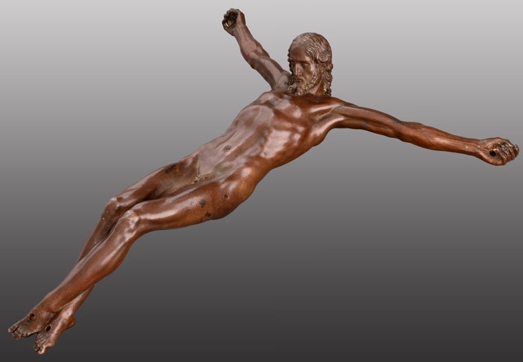 Molde de bronce del cuerpo de Cristo, que se cree fue modelado por Miguel Ángel