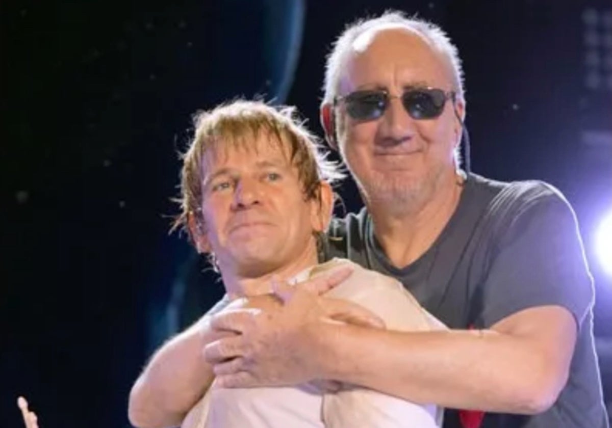 Zak Starkey y el guitarrista Pete Townshend