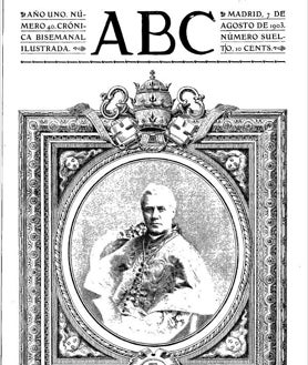 Imagen secundaria 2 - Ímágenes del Papa Pío X y portada del periódico tras su elección en 1903