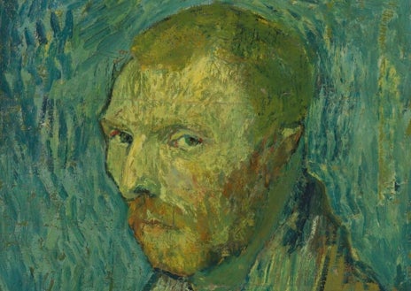 Imagen secundaria 1 - Arriba, un cámara graba un autorretrato de Warhol. Sobre estas líneas, a la izquierda, Van Gogh se autorretrató enfermo en esta obra de 1889 (detalle). A la derecha, 'La columna rota', de Frida Kahlo, en la que mostró el dolor con el que convivía