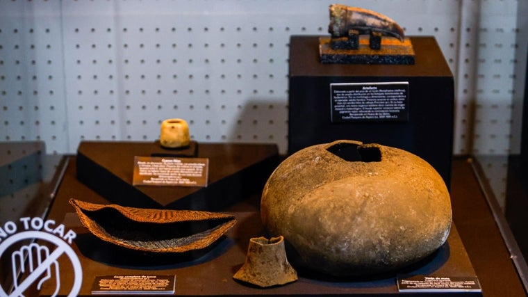 Algunas de las ofrendas halladas en la tumba