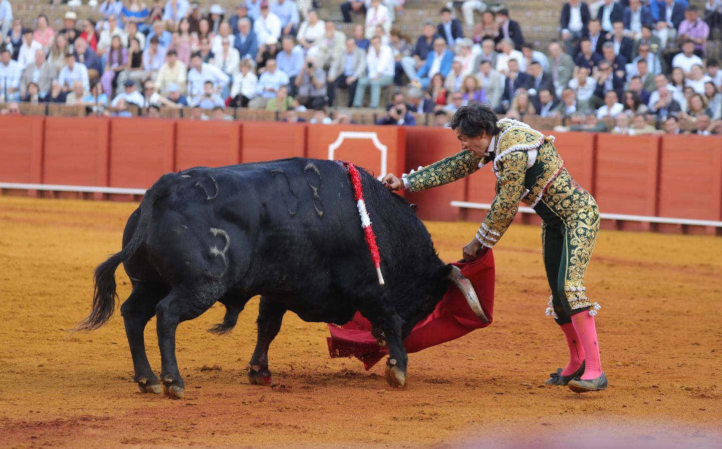 Curro Díaz, en su actuación este martes en la Maestranza