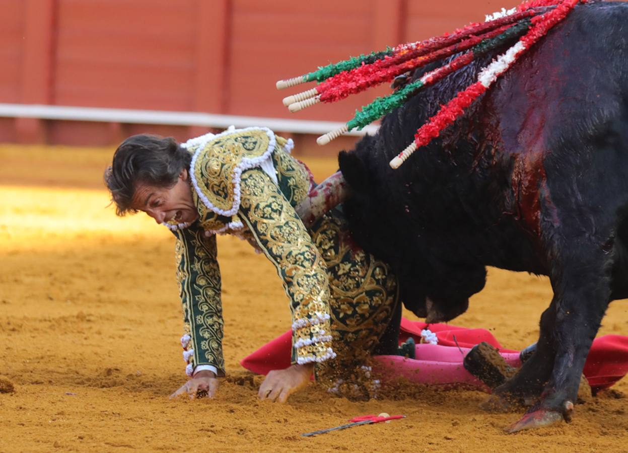 Curro Díaz, en su actuación este martes en la Maestranza