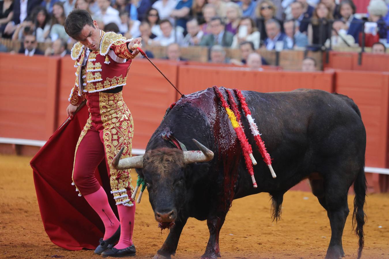 Rubén Pinar, en su actuación este martes en la Maestranza