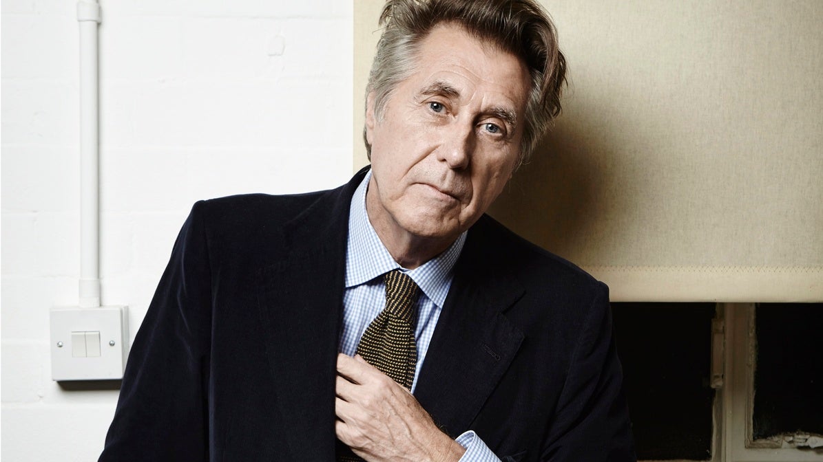 Detalle de un retrato de Bryan Ferry