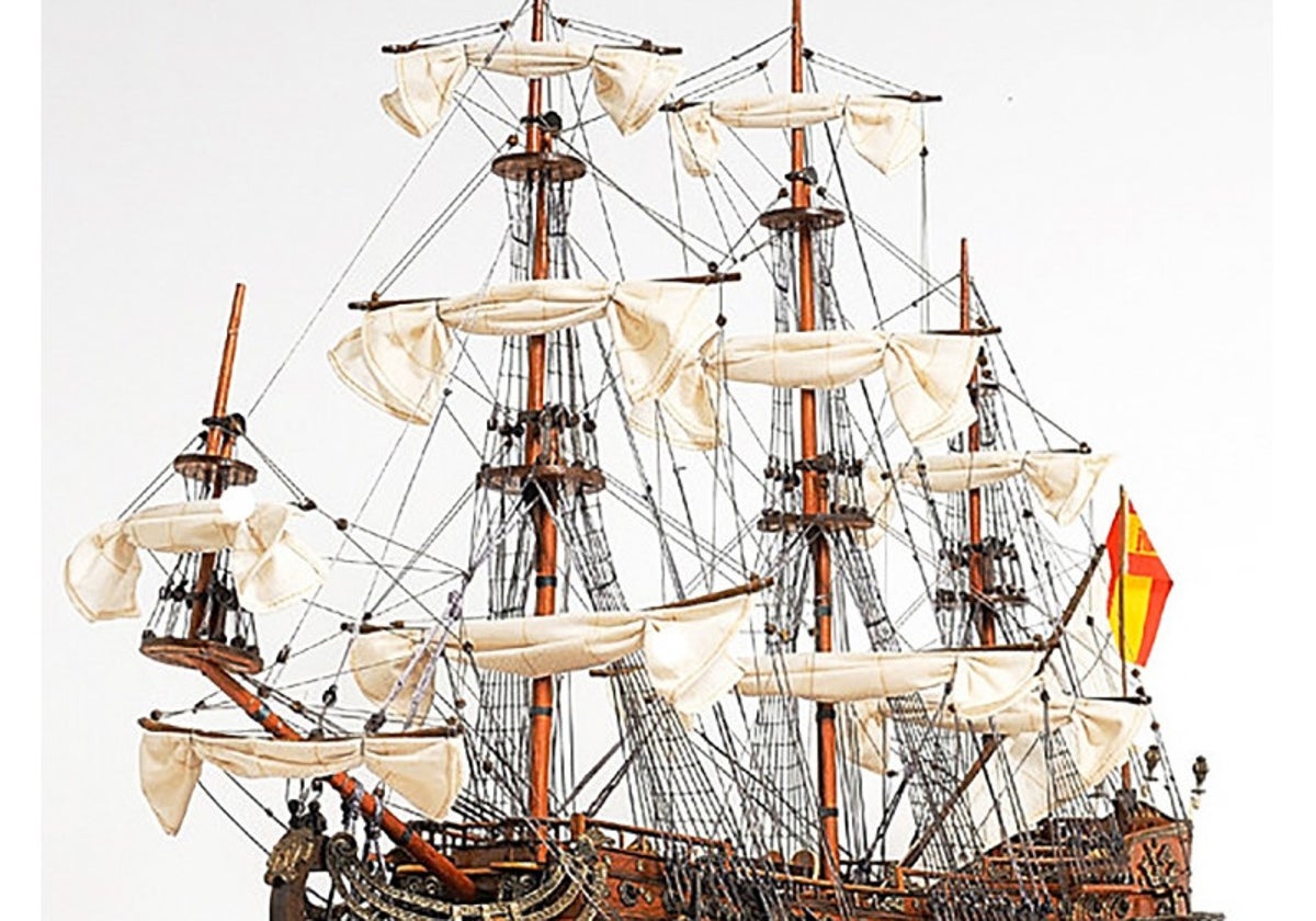 Maqueta de un galeón