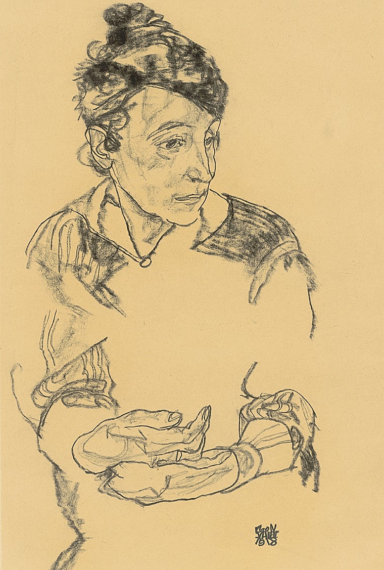 Egon Schiele. 'Maria Schiele, madre del artista', 1918