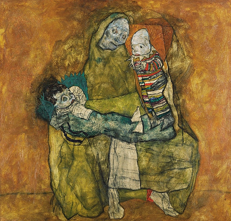 Egon Schiele, 'Madre con dos niños II', 1915