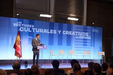 Pedro Sánchez pide a la cultura que se una a su causa: «Se equivocan quienes exigen un sector anodino y equidistante»